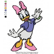 Donald and Daisy Duck 14 Embroidery Design
